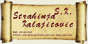 Strahinja Kalajitović vizit kartica
